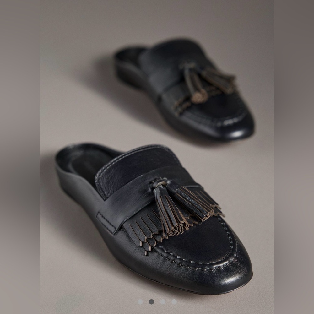 Maeve Kiltie Tassel Loafer Mules, Size EU 36